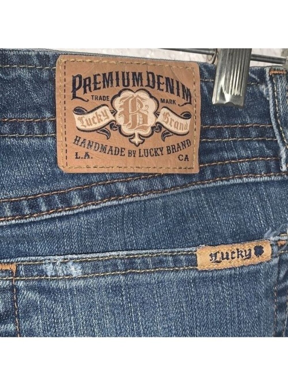 Lucky Brand Womens Size 6 / 28 Bootcut Wonder Jeans American Made Blue Denim - Picture 11 of 14